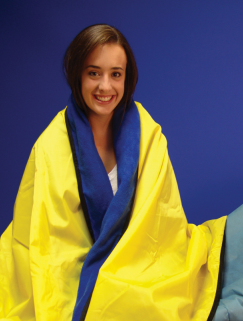 All-Weather Nylon/Fleece Blanket - Case of 10, in action