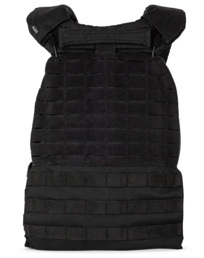 Tactical TacTec Plate Carrier -Black, Back view