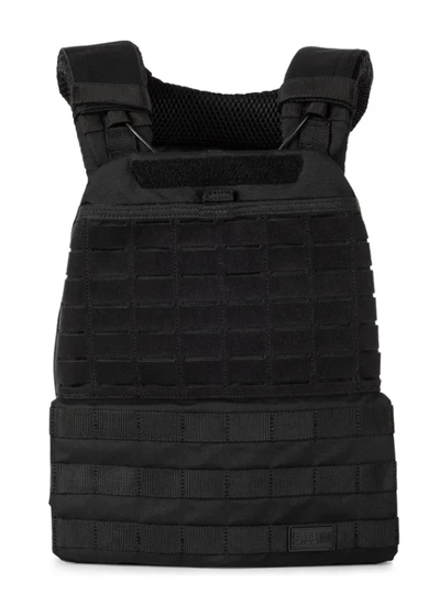 Tactical TacTec Plate Carrier -Black, Front view
