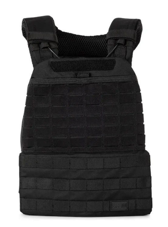 Tactical TacTec Plate Carrier -Black, Front view