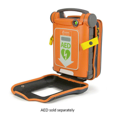 Cardiac Science Premium Carry Case for Powerheart G5 AEDs, open with AED