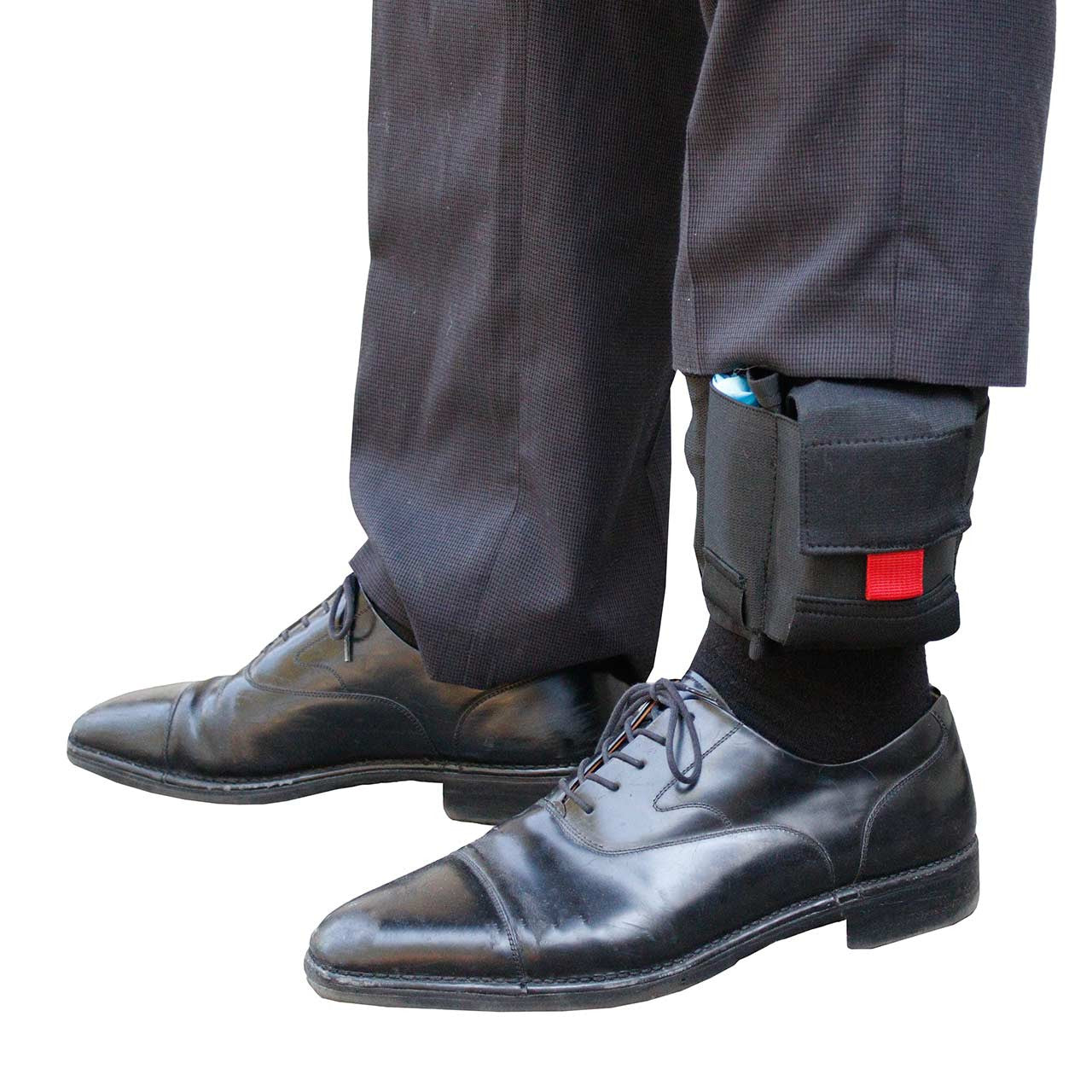 Rescue Essentials Tactical Ankle Medical Kit, on ankle view.