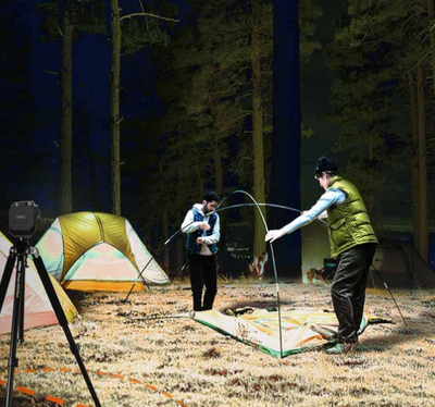 Fenix CL28R Rechargeable Lantern in use at camping site