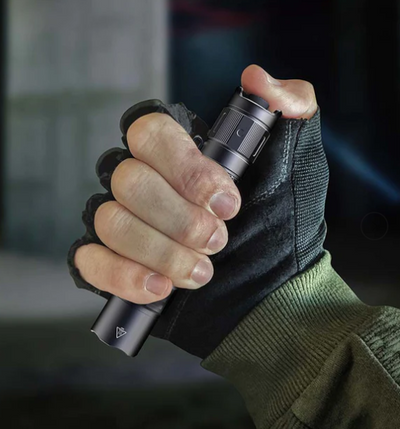 Fenix PD35R Rechargeable Tactical Flashlight in use