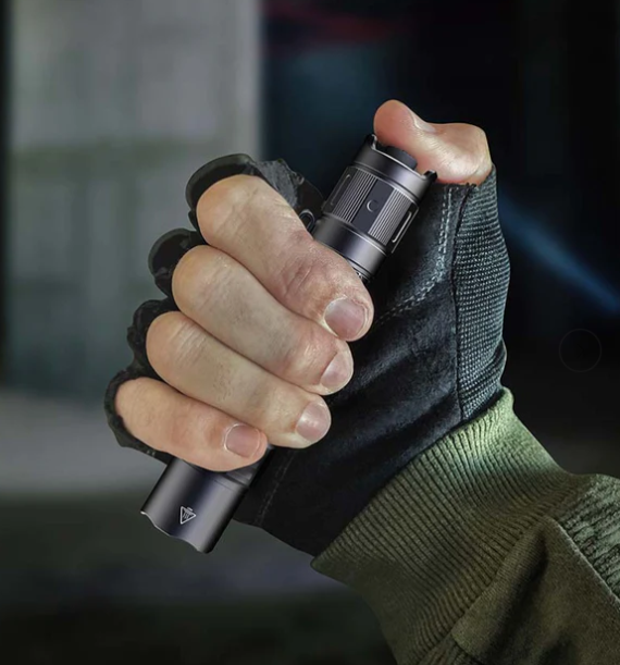 Fenix PD35R Rechargeable Tactical Flashlight in use