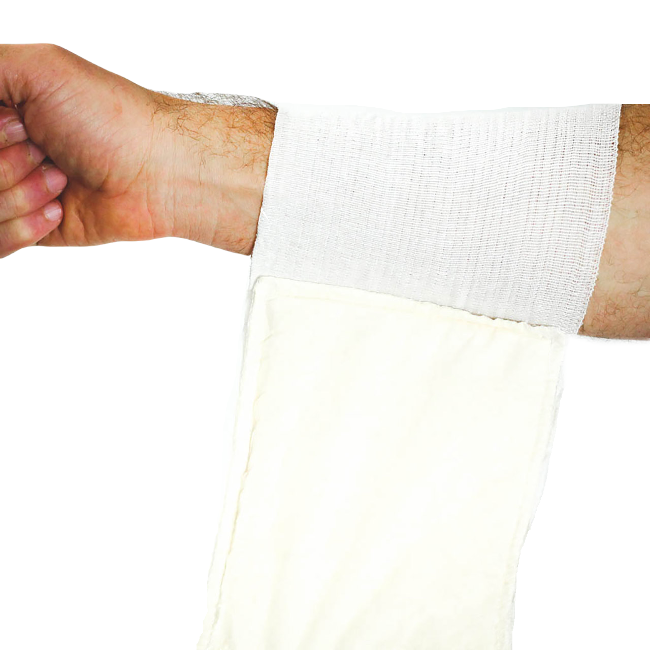 6" Israeli Emergency Bandage, on arm