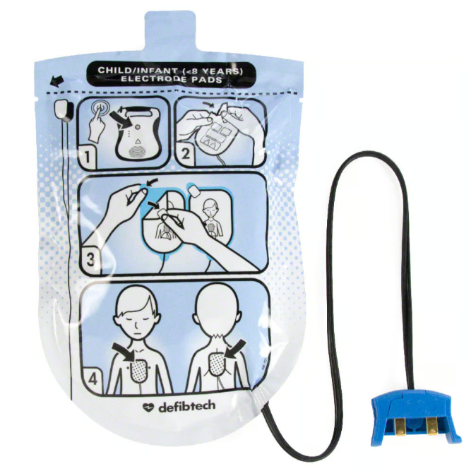Pediatric Defibtech Lifeline AED Defibrillation Pads  