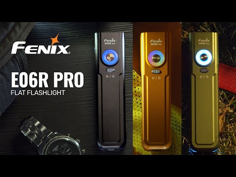 fenix 6 flashlight E06R PRO Rechargeable Flat Black making it perfect for everyday carry or outdoor activities like camping Fenix E06R PRO Flat Flashlight
