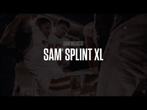 Load video: SAM® Splint Combo Pack (36" Orange/Blue Flat Splint &amp; Blue Cohesive Wrap)