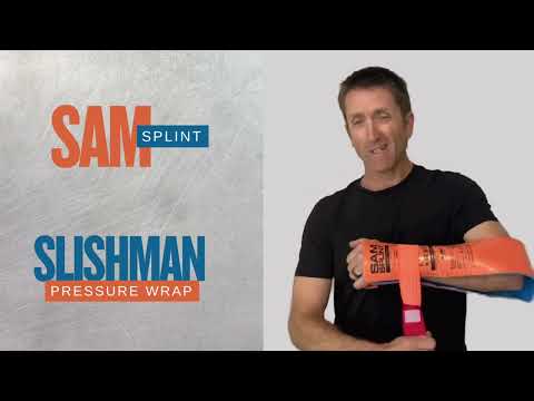 SAM Splint Combo Pack - 36" Orange/Blue Splint with Orange Slishman Pressure Wrap