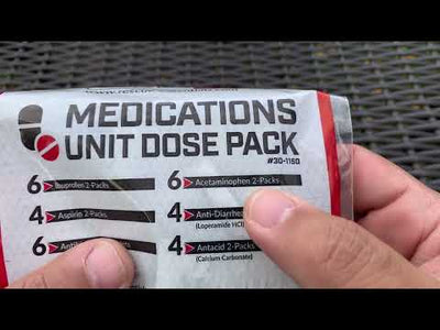 Medications Unit Dose Pack (Ibuprofen, Acetaminophen, Aspirin, Loperamide, Diphenhydramine, & Calcium Carbonate)