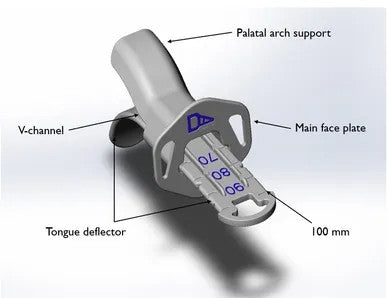 NuZone Dual-Air® Adjustable Oropharyngeal Airway Diagram