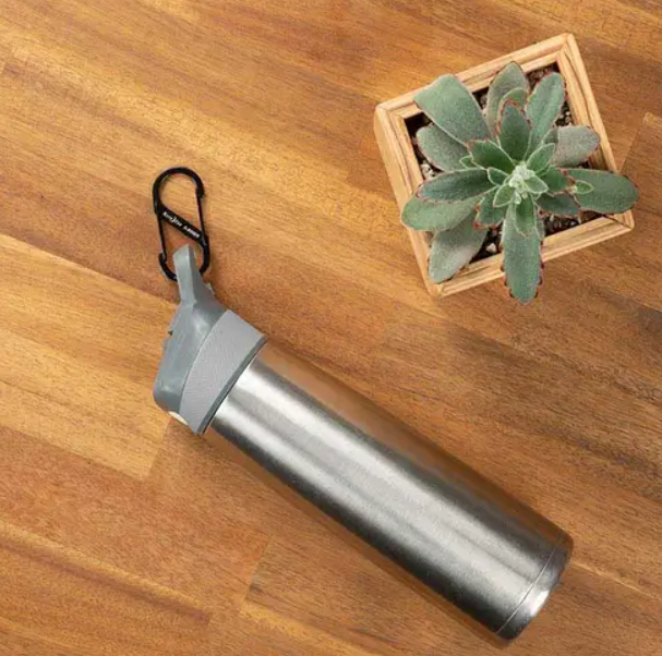 S-Biner® Stainless Steel Dual Carabiner #1, in use on water bottle 