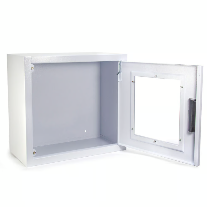 Defibtech Standard Size Wall Mounted Cabinet, Open